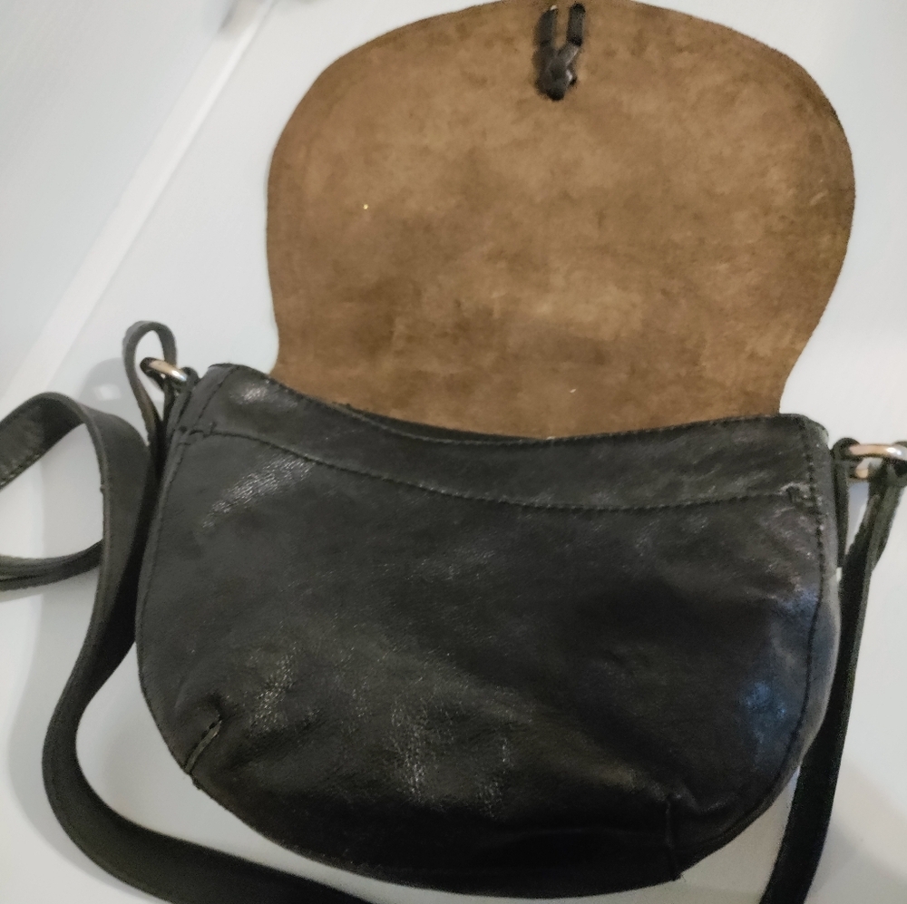 Lucky Brand Drk Chocolate Black Leather Crossbody - Picture 10 of 15